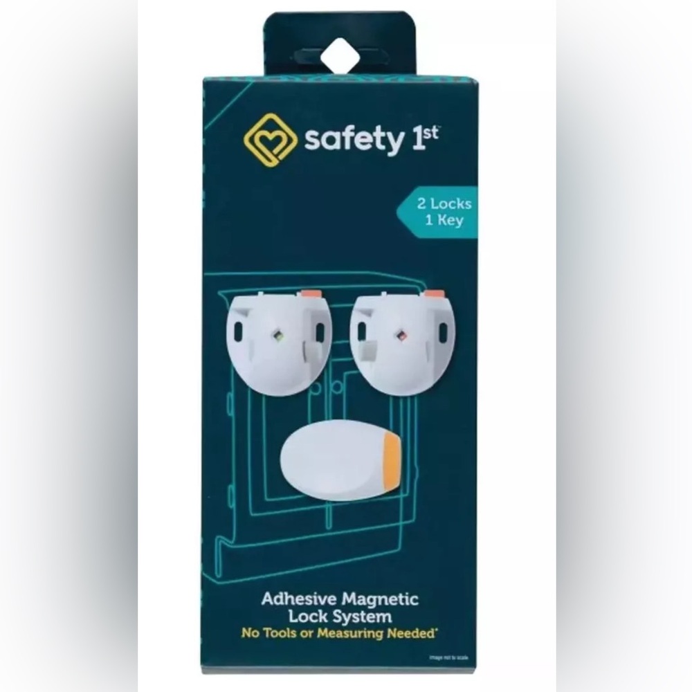 Safety 1st Adhesive Magnetic Lock System (2-Lock Set) HS292 NIB